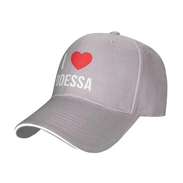 I Love Odessa Baseball Caps Hip Hop Peace Freedom Sandwich Hat Unisex Style Adjustable Headwear Outdoor