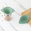 Collapsible Silicone Funnel Food Grade Foldable Kitchen Funnels for Oil Wine Transfer Heat Resistant Non-Stick Multifunctional Funnels