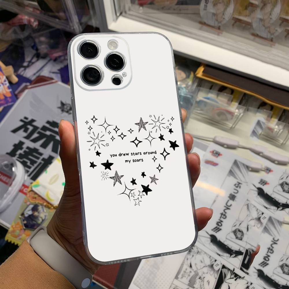 Aesthetic Taylor Song Lyrics Clear Silicone Soft TPU Phone Case For iphone 17 16 15 14 Plus 13 12 Mini 11 Pro Max Shell Capa