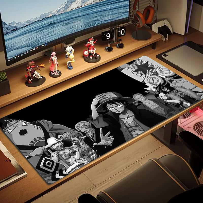 Straw Hat Crew Print Cushion Non-slip Laptop Tablet Big Mousepad XXL Mat Mini PC Playmat With Lock edge