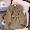 Coupe-vent Style Français à Col Mulet pour Femme: Manteau matelassé en laine cintré à la taille pour la fin de l'automne et le début de l'hiver 2026.