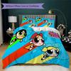 Powerpuff Girls Cartoon Prints bedding, duvet cover and pillowcases, birthday gift (1 duvet cover + 2 pillowcases, pillow insert not included)JM009