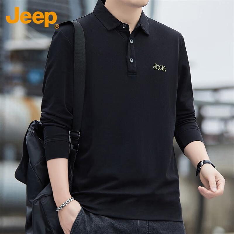 JEEP Men s Long Sleeve Polo T-Shirt XL