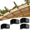 12 Sets Rafter Clips Joists with 24 Screws 2-inch Size Rust-Resistant Robust Rafter Clips for DIY Projects Fences Railings