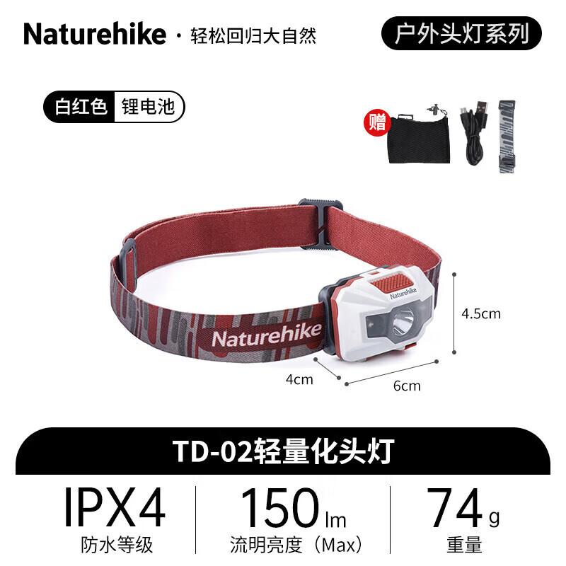 

Naturehike TD-02 Lightweight Rechargeable Outdoor Headlamp 6X4.5x4cm