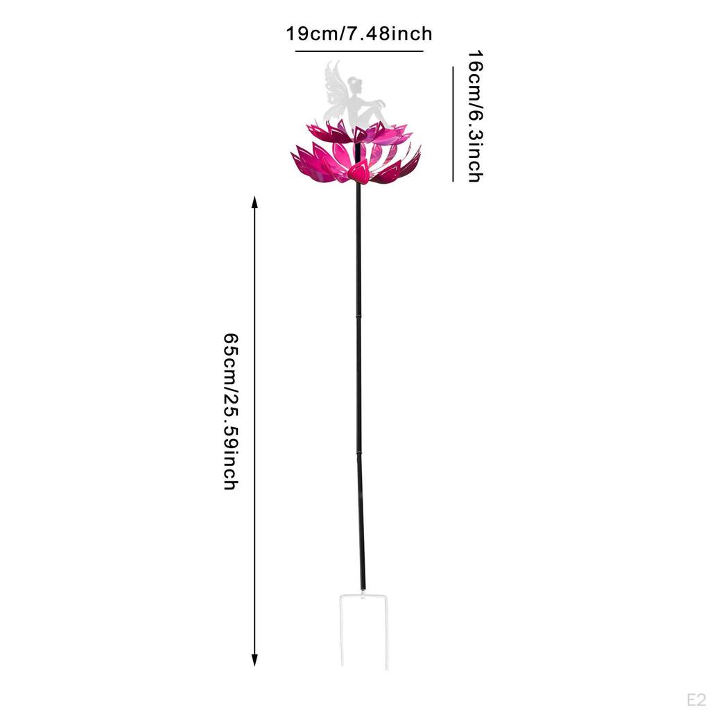 Metall-Windmühle für den Außenbereich Windspiel Rasendekoration Landschaftswegdeko Multifunktional