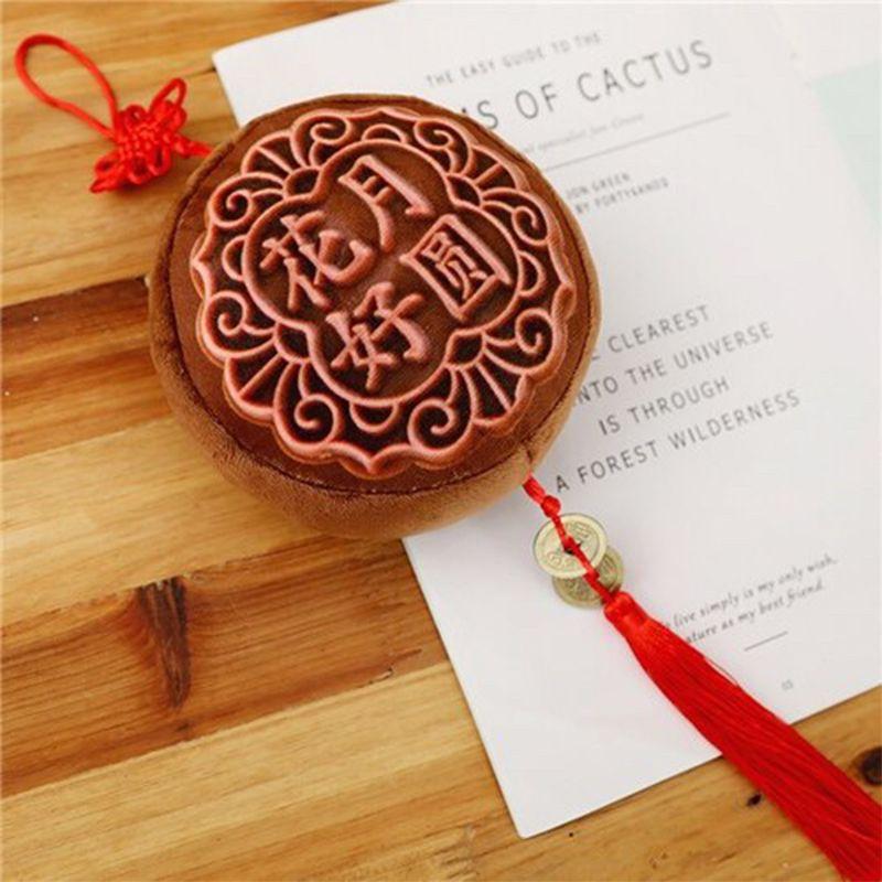 Soft And Cuddly Plush Mooncake Pendant Perfect Holiday Gift