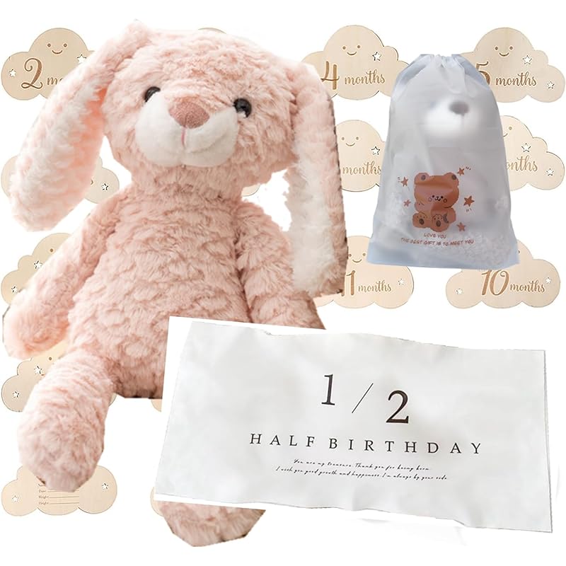 

JP-SAKURA [Оригинальный продукт, Подарочная упаковка включена] Первая игрушка - Медведь (Проверено в Японии) - Плюшевая игрушка для малыша - Мой список для ребенка - Подарок новорожденному (Кролик +