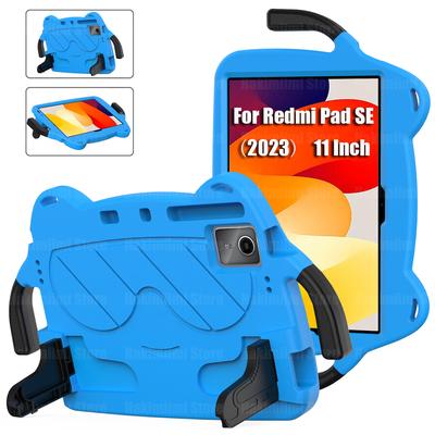 Xiaomi Redmi Pad SE için Çocuk Kılıfı (11 inç) 2023 Saplı Darbeye Dayanıklı Düşmeye Dayanıklı Destek Getirin Redmi Pad SE 11" 2023 için Kılıf