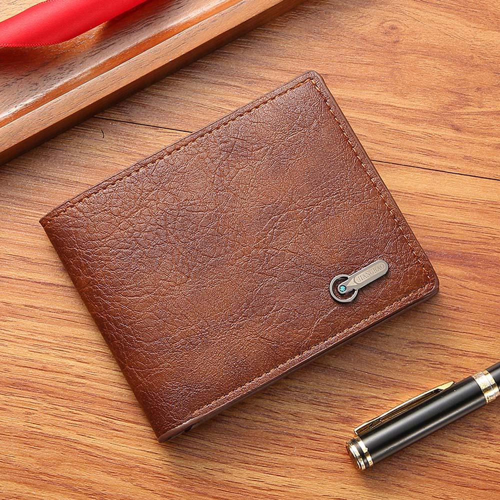 Coin Purse  Men'S Short Wallet Bifold Wallet Slim Pu Leather Wallet For Pocket Carry Gifts Daily Use
