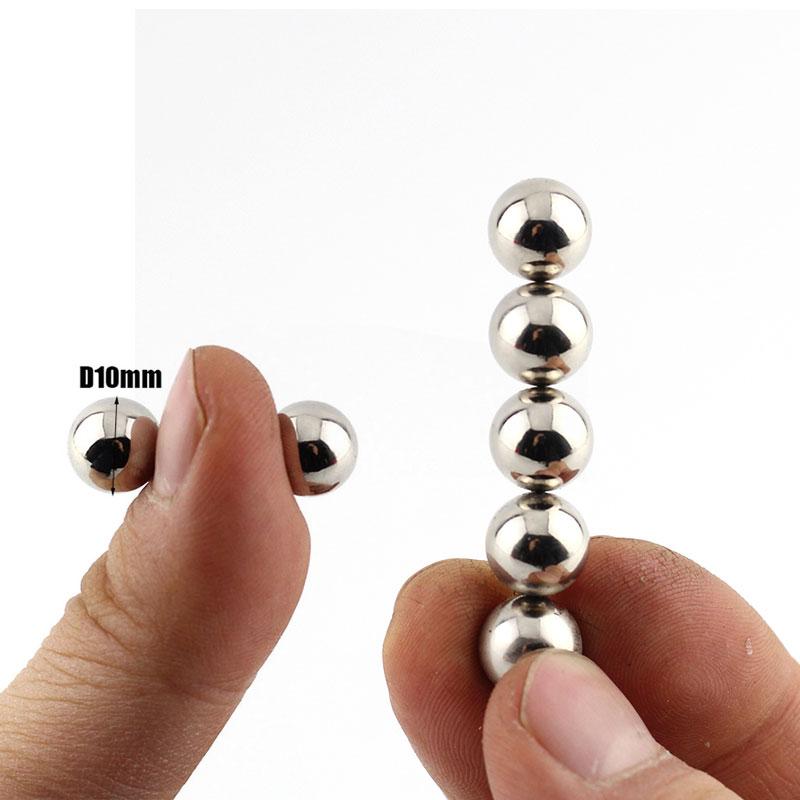 New 10mm Nipple Clamps Powerful Magnetic Orbs Clitoris Stimulate BDSM Bondage Set Adult Erotic Accessories Sex Toys For Woman Couple