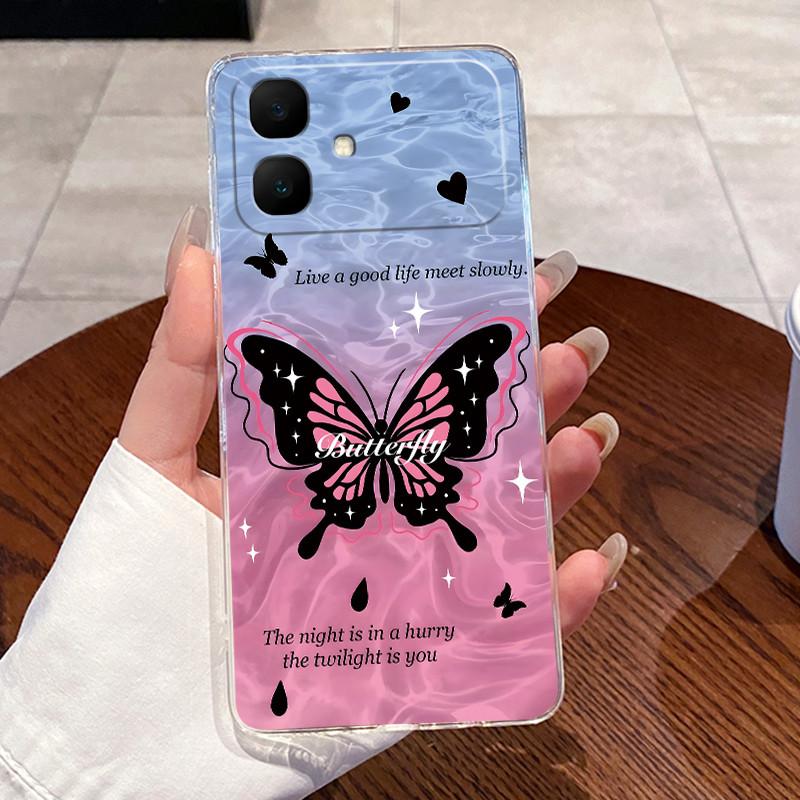 Neues Design Hülle für Infinix Smart 20 X6840 X6840B Case 2026 Ästhetisch Niedlicher Katzen Cartoon Transparent Weiches Silikon Stoßstange Abdeckung