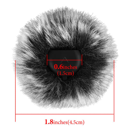 Geekria Fur Mic Windscreen for Creators, Compatible with Hollyland Lark M2S, Dead Cat Microphone Wind Muff, Microphone Windshield, Wind Jammer, Furry