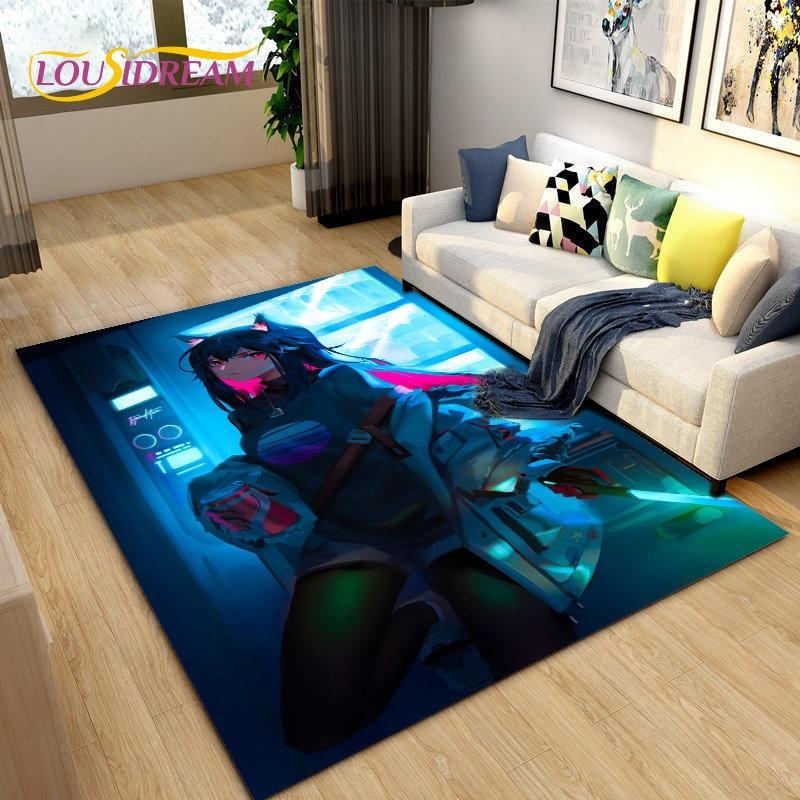 Zero Two DARLING In The FRANXX Anime Area Rug,Carpet Rug for Living Room Bedroom Sofa Doormat Decoration, Kid Non-slip Floor Mat