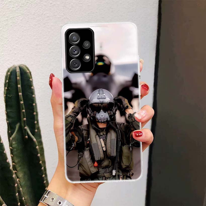 Military Aircraft Warship Fighter For Samsung Galaxy A52S A42 A32 A22 A12 A02S A51 A50S Phone Case A41 A31 A21S A30S A20S A20E A