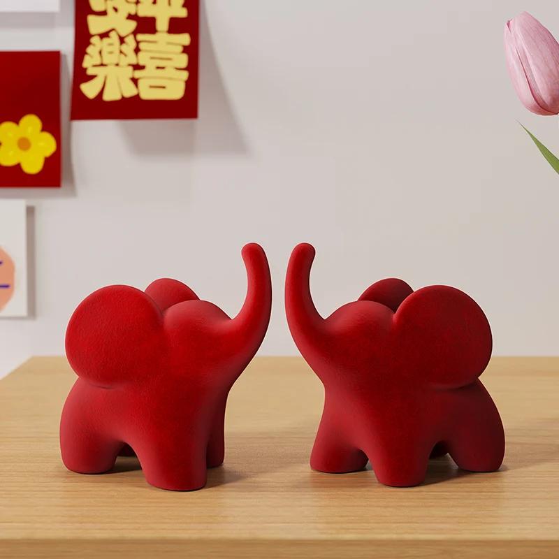 Elefant niedlichen Cartoon Ornamente Wohnaccessoires Wohnzimmer Dekoration Home Dekoration Zubehör Wohnaccessoires