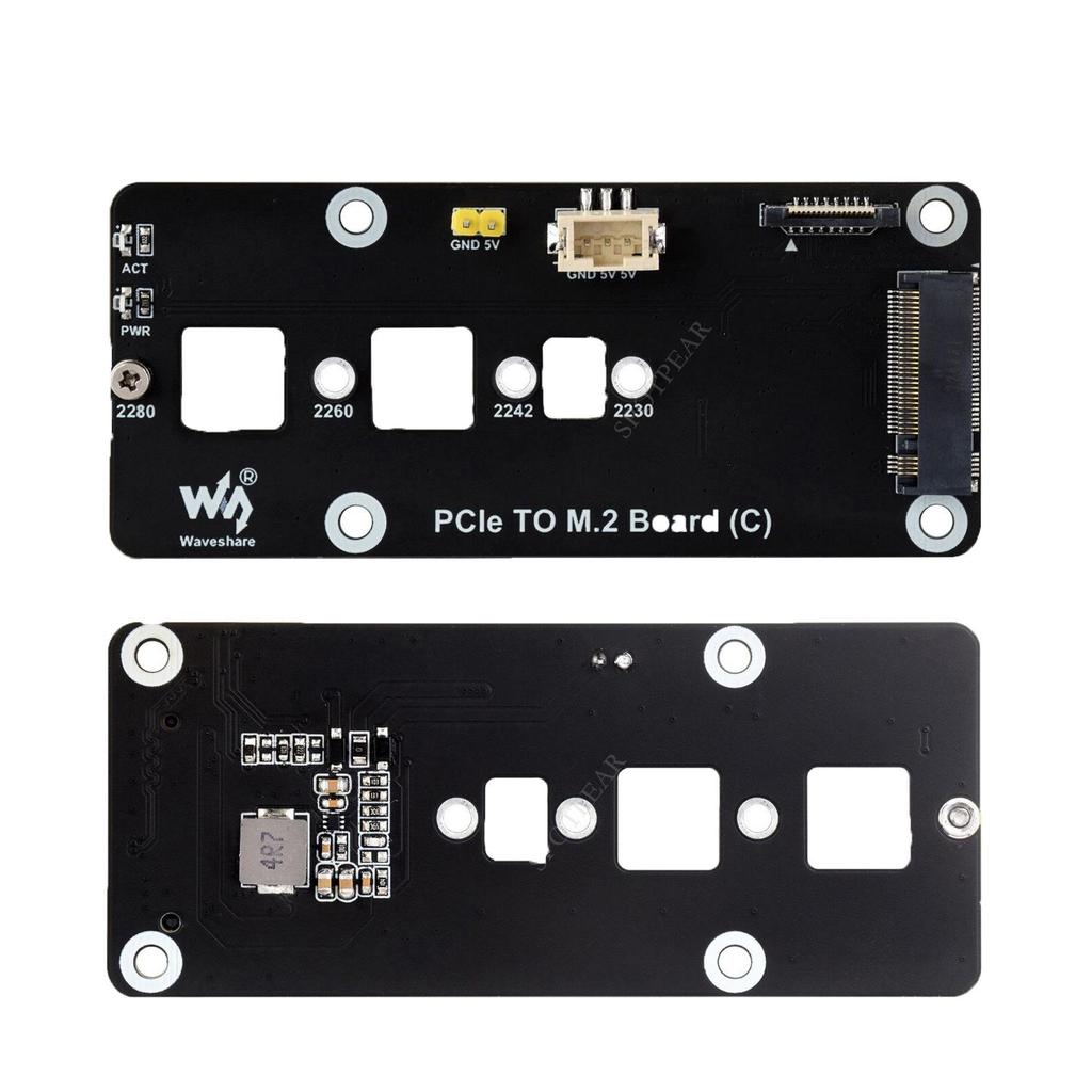 Raspberry Pi 5 PCIe to M.2 NVMe SSD Expansion Board (2280/2242/2230)