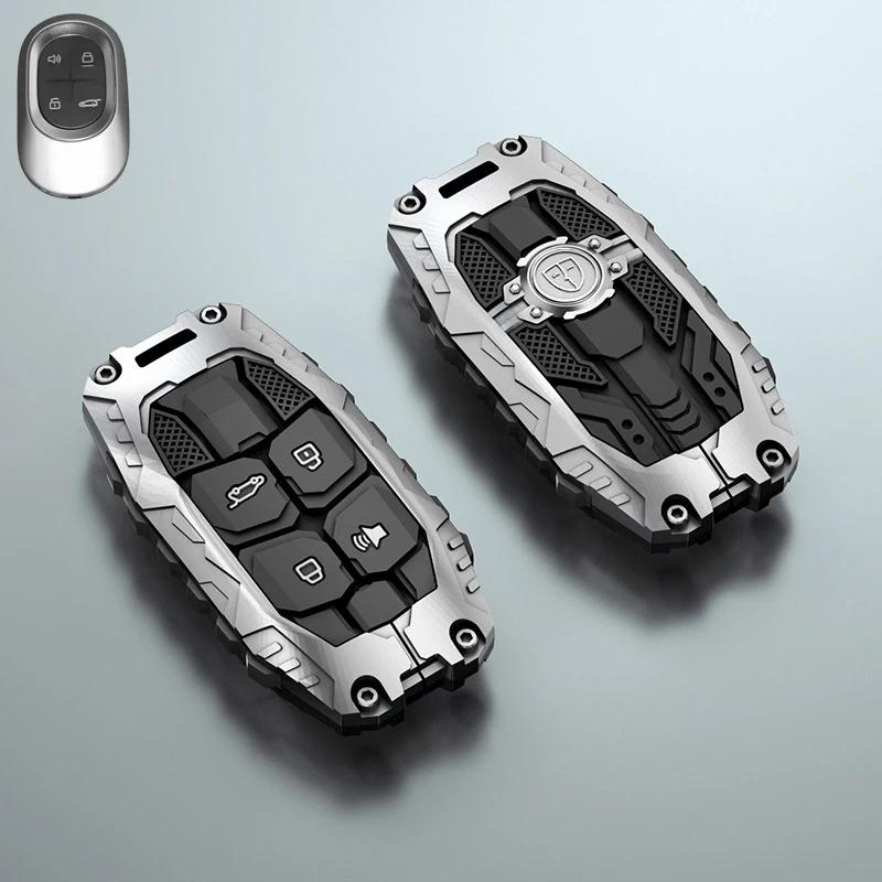 Styling Mouldings Durable Zinc Alloy Key Case Cover for 2024 Jetour Shanhai L7 MAX/Pro/Ultra 1.5T Hybrid 7-Seater – Premium Car