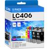 LC406 LC406XL Ink Cartridges Compatible for Brother LC406 LC406 XL LC 406 XL Work for MFC-J4335DW MFC-J5855DW MFC-J4535DW MFC-J6555DW MFC-J6955DW