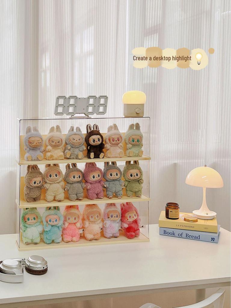 Transparenter Labubu Displayständer für Pop Mart Figuren: Blind Box Aufbewahrungsschrank