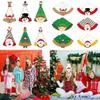 Christmas Santa Festive Claus Reindeer Paper Triangle Hat Set Party Props Photo