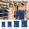 Sacos de Armazenamento a Vácuo para Roupa de Cama Colchas Edredons Sacos Domésticos de Compressão de Ar Organizador Economizador de Espaço com Zíper de Vedação Dupla e Válvula