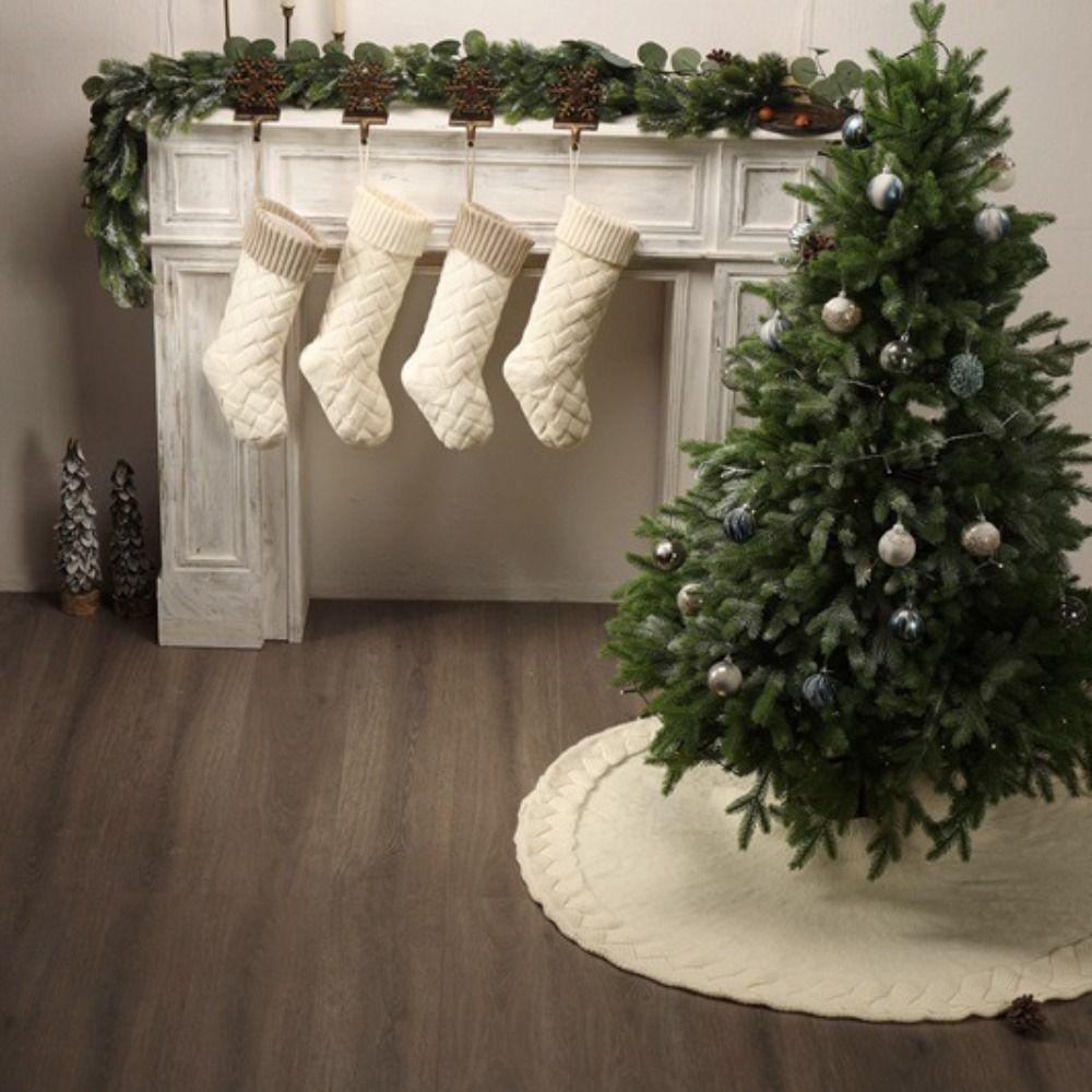 Hanging Knitted Christmas Stocking Large Size Gift Bag Christmas Gift Sock  Christmas Decor