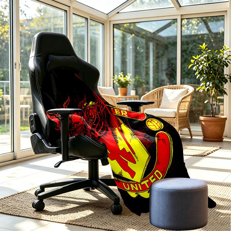 Manchester United F.C Print Blanket - Soft & Comfortable, for Bedroom, Travel, Sofa, Home Decoration - Birthday Christmas Gift for Friend