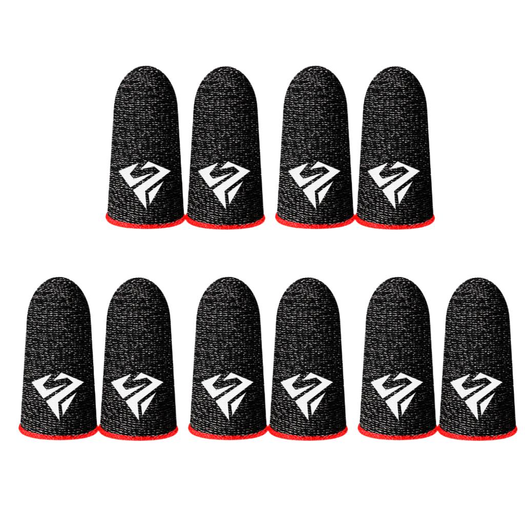 5 Pairs Mobile Game Fingertip Gloves Sweatproof Anti-slip Touch Screen Finger Sleeve Breathable Gaming Fingertip Cover For Gamer