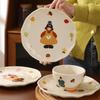 Zhishi 8.5-inch Cartoon Ceramic Plate (Boy Design)
