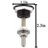 Pack of 4 Universal Aluminum Vehicle Hood Pins 1.25''- License Plate Lock Clip, Quick Release Lock Latch Bumper Diameter 1.25 Inch