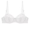 Sexy Französisches Sternzeichen Jahr Rotes Spitzen-Dünnbaumwoll-BH-Set, Brustminimierer Anti-Hänge-Vollbrust Damen-Dessous-Set