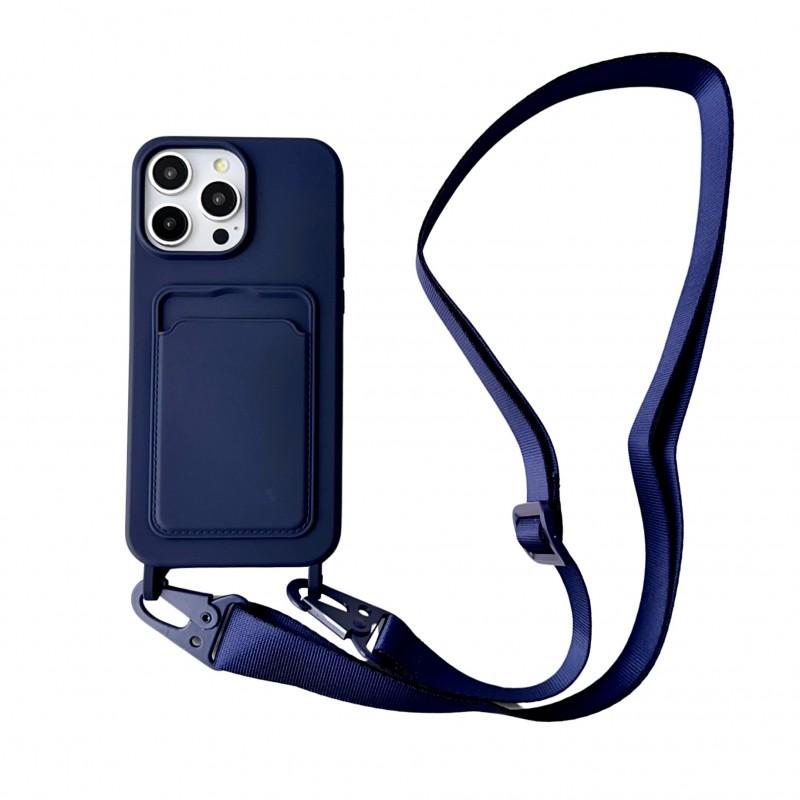 Slim Crossbody Phone Case With Card Slot IPhone 16 15 Pro Max 14 13 12 11 X XR XS Liquid Silicone Feel Soft TPU Cover