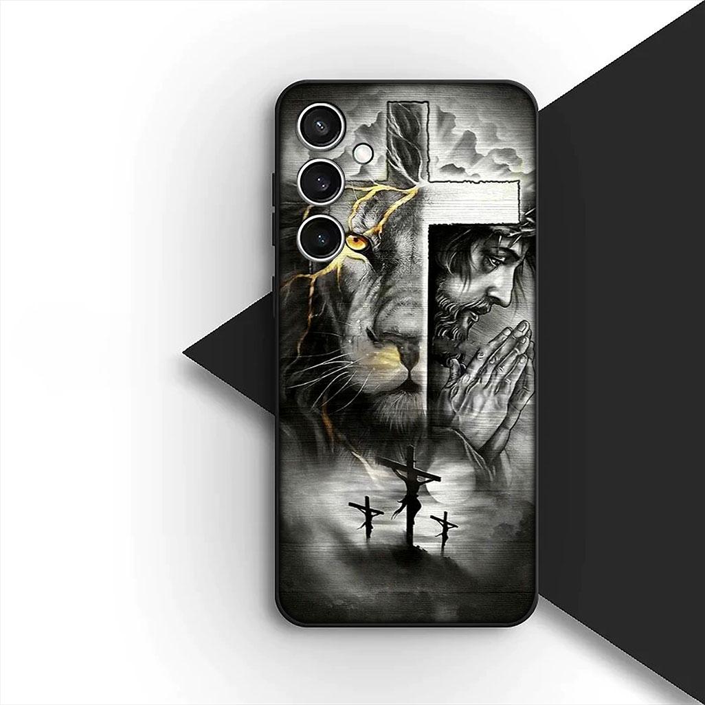 

for Samsung Galaxy A35 A36 A55 A26 A05 A06 A14 A50 A51 A53 A54 A12 A13 A23 Phone Cover Case God Christian Jesus Judah Christ Galaxy A14