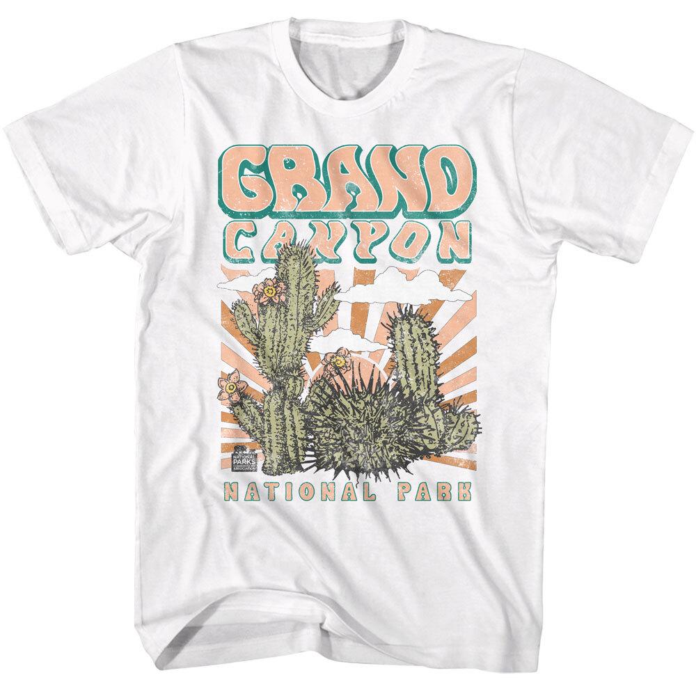 United States National Parks Grand Canyon Prickly Cactus Sun Burst Men T Shirt M