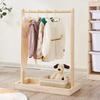 Solid Wood Toddler Clothes and Hat Rack - Space-Saving Bedroom Storage Hanger