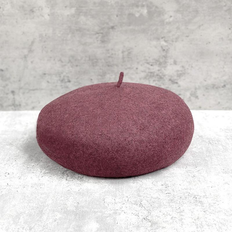 Australische Haar-Baskenmütze Kinder-Malermütze Aufgewertetes gestreiftes Schweißband Zarte dreidimensionale Pilzmütze Wollknospenmütze