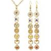 7 Chakra Drop Earrings Stainless Steel Chakras Earrings with Zircon Hindu Buddhism Yoga Meditation Jewelry Amulet Earrings