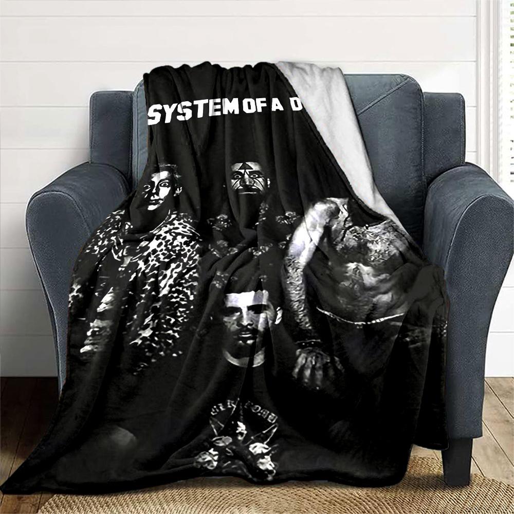 1 pezzo System of a Down Morbido Plaid in Flanella per Tutte le Stagioni per Casa, Ufficio, Uso Esterno Confortevole Resistente Morbido Caldo Plaid per Casa