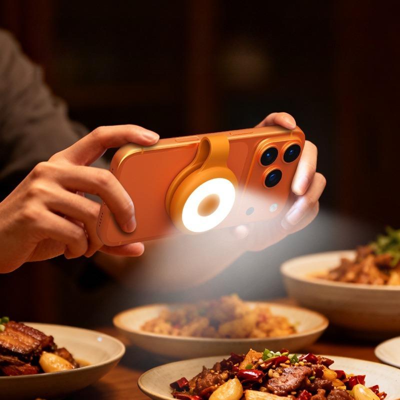 1PC Mini Magnetic Mobile Phone Filling Light Rear Selfie Auxiliary Tool Portable Warm and Cold Color Temperature Shooting Props