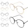 Vintage Runde Brille Metallrahmen Brille Retro Brille Klare Gläser Brillen