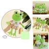 Adorable Green Frog Plush Toy Perfect For Cuddling With Soft Pp Cotton Filling