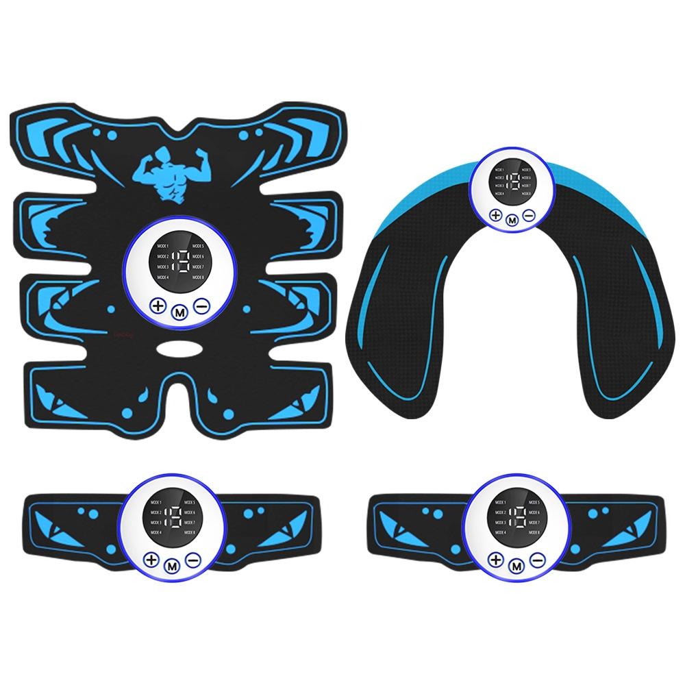 EMS Abdominal Pad, 8-Pack Abs Muscle Stimulator, USB Rechargeable Full-Body Toning Device for Home Use