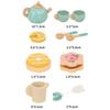 Wooden Afternoon Tea Set Toy Kitchen Accessories Tea Party Food Play Early Educational Toys for Toddlers Girls Boys Kids Gifts