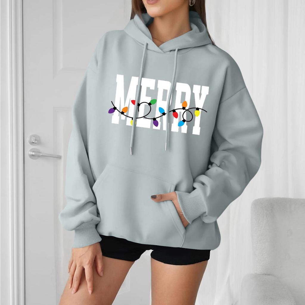 Dames Losse Comfortabele Casual Mode Karakter Bedrukt Hoodie Lange Mouw Sweatshirt