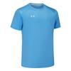Under Armour Casual Solid Color Sports Jersey Knit Crew Neck Short Sleeve T-Shirt Unisex Tops Manchester-Blue 21500525-465
