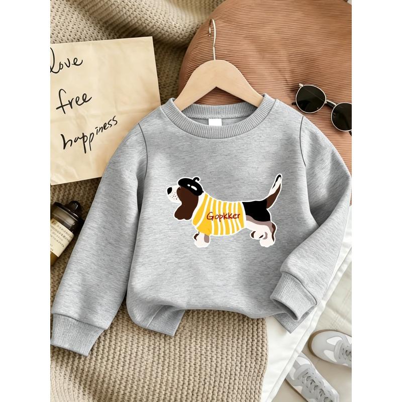 European sizes Cute Print Pattern 0-3 Years Old Kid Comfortable Thin Round Neck Sweatshirt Suitable for Outdoor Wear