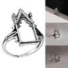 Living Mouth Rings Men's European and Beautiful Gothic Castle Shape Novel Rings