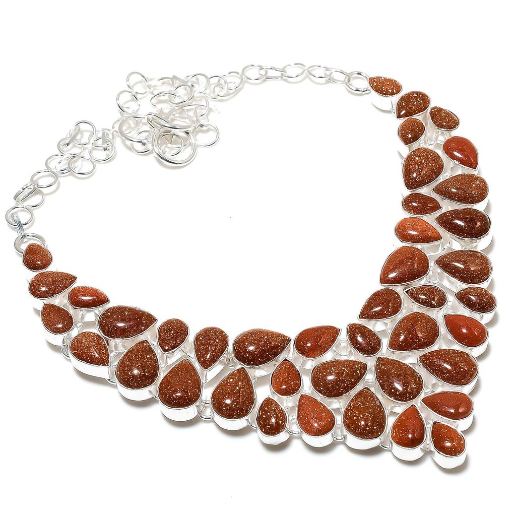 Natural Sunstone Gemstone Handmade 925 Sterling Silver Electroform Necklace, Sunstone Silver For Wife Unisex Necklace Party Wear Gifts