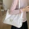 Large Capacity Fashion Korean Version of Gentle Texture Women's Shoulder Bag 2025 Summer Butterfly New Ins Wind Tote Bag